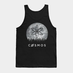 Vintage Cosmos ATOM Coin To The Moon Crypto Token Cryptocurrency Blockchain Wallet Birthday Gift For Men Women Kids Tank Top